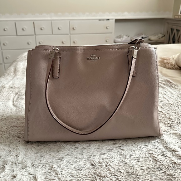 Purple/Taupe Coach Purse - Picture 1 of 6